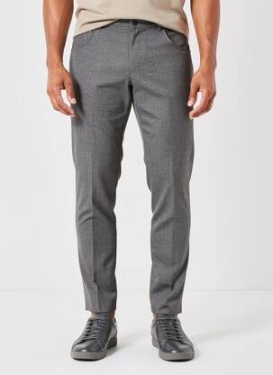 Pantalon slim țesătură melanj mărime normală gri ALBERTO bărbat