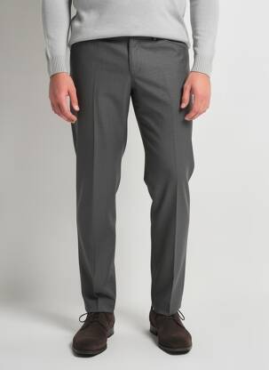 Pantalon slim țesătură melanj mărime normală gri ALBERTO bărbat