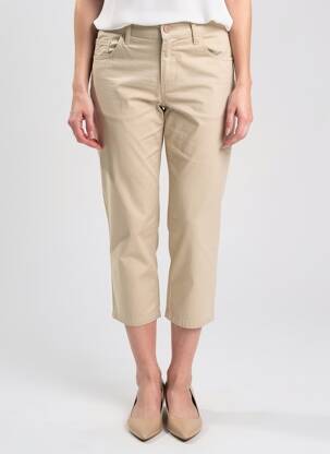 Pantalon trei sferturi țesătură poplin mărime normală bej LOVE MOSCHINO femeie