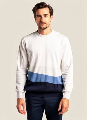 Pulover elasticitate mâneci lungi bej HACKETT bărbat