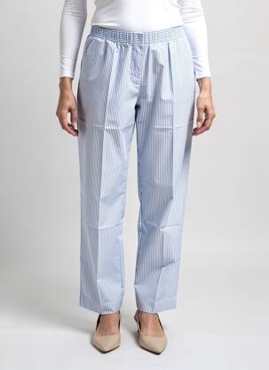Pantalon drept talie elastică mărime normală albastru GEVANA femeie