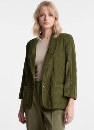 Sacou buzunare verde COUTURIST femeie