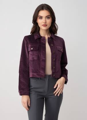 Jachete casual buzunare violet COUTURIST femeie