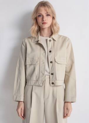 Jachete casual buzunare bej COUTURIST femeie