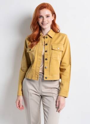 Jachete casual buzunare galben COUTURIST femeie