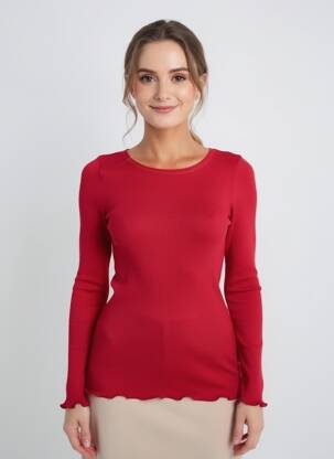 Top mâneci lungi mâneci lungi roșu OSCALITO femeie