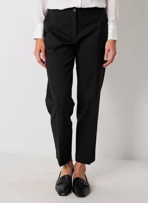 Pantalon chino țesătură poplin mărime normală negru HANA SAN femeie