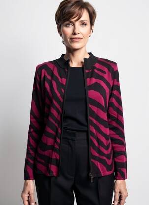 Vestă cu mâneci lungi croială cambrată negru MARBLE femeie