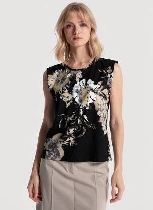 Tricou elasticitate mâneci scurte negru NÜ femeie