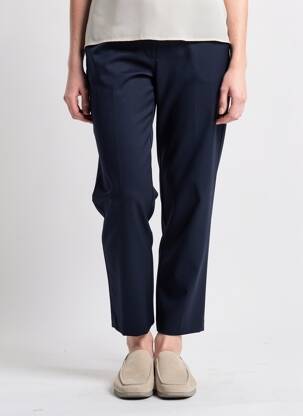 Pantalon 7/8 închidere cu fermoar sub clapetă cu cârlig albastru LA PETITE FRANCAISE femeie