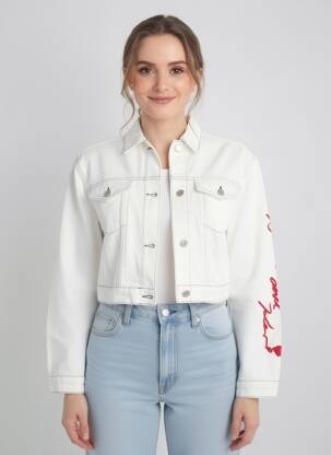 Jachete casual buzunare alb DISNEY X KARL LAGERFIELD femeie