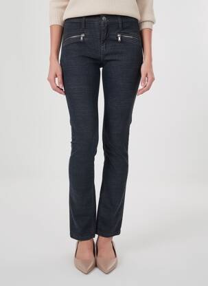 Pantalon slim buzunare negru DESGASTE femeie