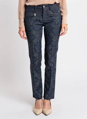 Pantalon slim buzunare albastru DESGASTE femeie