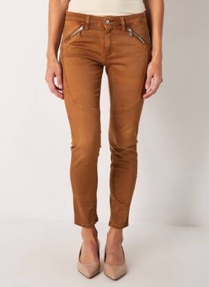 Pantalon slim buzunare maro DESGASTE femeie