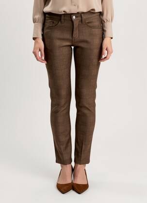 Pantalon slim buzunare maro DESGASTE femeie