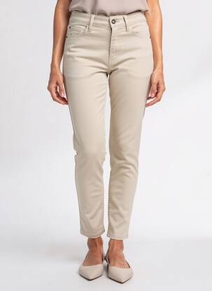 Pantalon slim buzunare bej DESGASTE femeie
