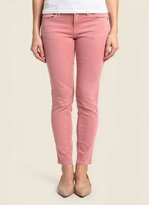 Pantalon slim buzunare roz DESGASTE femeie