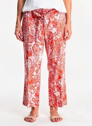 Pantalon drept țesătură poplin mărime normală roșu GERRY WEBER femeie