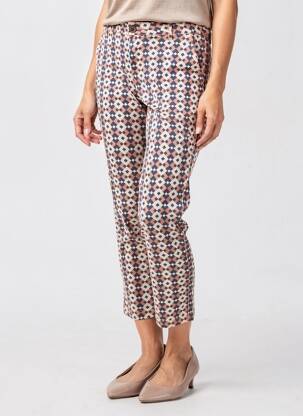 Pantalon 7/8 țesătură poplin mărime normală roz MAYJUNE femeie