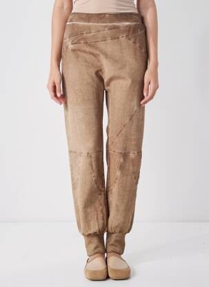 Pantalon drept elasticitate mărime normală maro NÜ femeie
