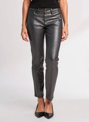 Pantalon slim țesătură acoperită mărime normală negru MAYJUNE femeie
