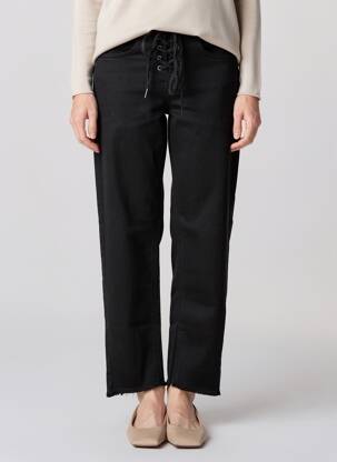 Pantalon trei sferturi elasticitate mărime normală negru BELAIR femeie