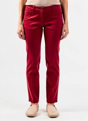 Pantalon slim elasticitate mărime normală roșu PAZ TORRAS femeie