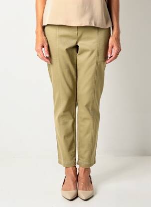 Pantalon slim talie elastică mărime normală verde TONI DRESS femeie