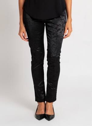 Pantalon slim conic mărime normală negru 7 SEASONS femeie