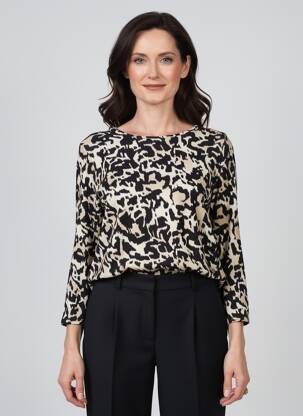 Top mâneci lungi mâneci lungi bej BARBARA LEBEK femeie