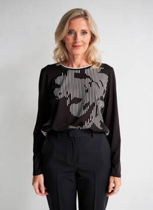 Top mâneci lungi mâneci lungi negru BARBARA LEBEK femeie