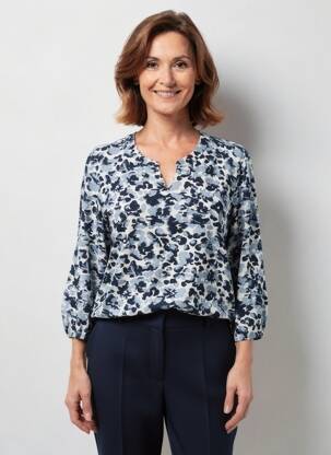 Top mâneci lungi mâneci lungi albastru BARBARA LEBEK femeie