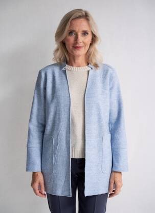 Jachete casual guler tip costum albastru BRANDTEX femeie