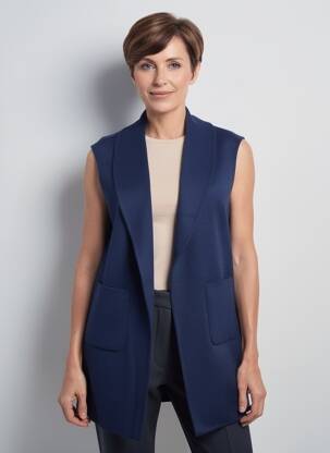 Jachete casual guler tip costum albastru BARBARA LEBEK femeie