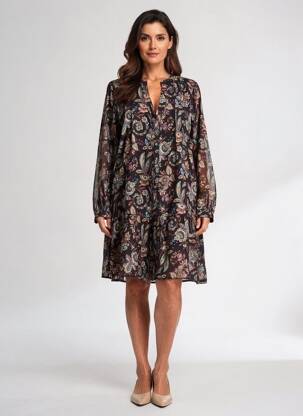 Rochie scurtă mâneci lungi mâneci lungi negru MOLLY BRACKEN femeie