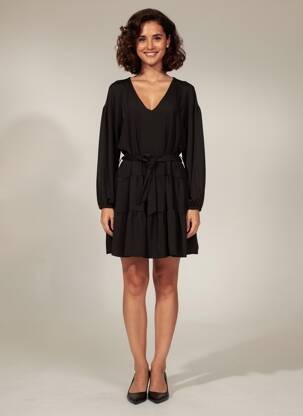 Rochie scurtă mâneci lungi mâneci lungi negru BANDITAS FROM MARSEILLE femeie