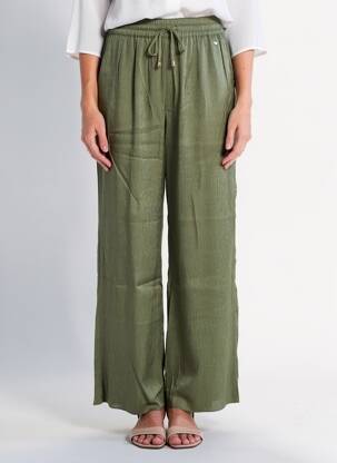 Pantalon drept talie elastică verde LPB LES PETITES BOMBES  femeie