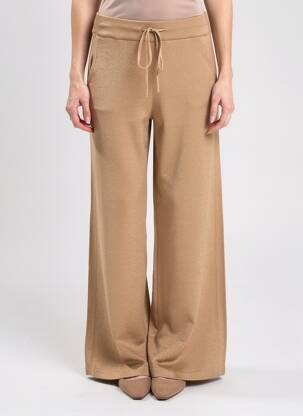 Pantalon evazat talie elastică bej MOLLY BRACKEN femeie