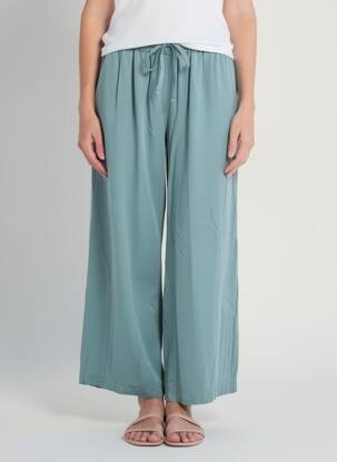 Pantalon drept talie elastică albastru PAKO LITTO femeie