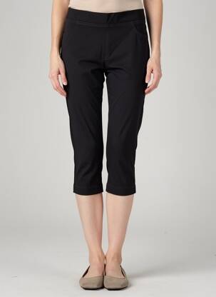 Pantalon trei sferturi talie elastică negru B.YOUNG femeie