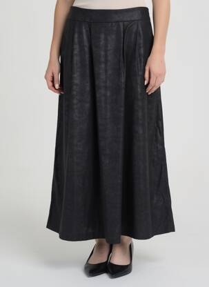 Fustă lungă închidere cu fermoar lateral negru COUTURIST femeie