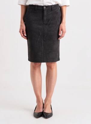 Fustă midi elasticitate negru COUTURIST femeie