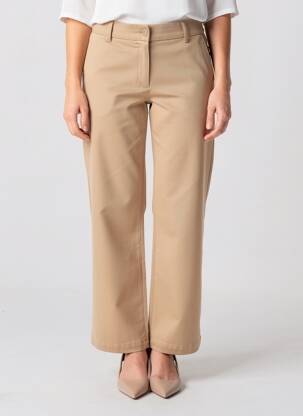 Pantalon chino închidere cu fermoar sub clapetă cu nasturi mărime normală bej COUTURIST femeie