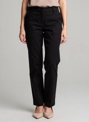 Pantalon chino închidere cu fermoar sub clapetă cu nasturi mărime normală negru COUTURIST femeie