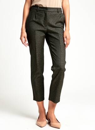 Pantalon 7/8 talie cu cleme mărime normală negru COUTURIST femeie
