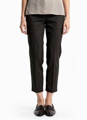 Pantalon 7/8 talie cu cleme mărime normală negru COUTURIST femeie