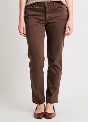 Pantalon slim buzunare maro COUTURIST femeie