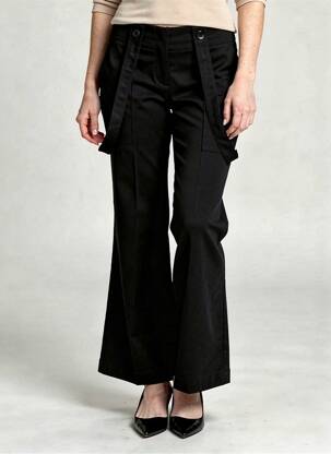 Pantalon evazat croială evazată negru COUTURIST femeie