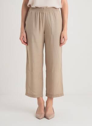 Pantalon 7/8 talie elastică bej COUTURIST femeie