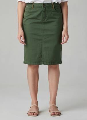 Fustă midi elasticitate verde COUTURIST femeie